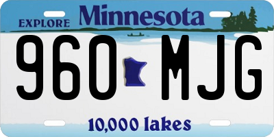 MN license plate 960MJG