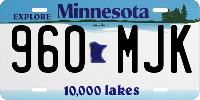 MN license plate 960MJK