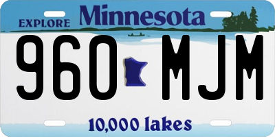 MN license plate 960MJM