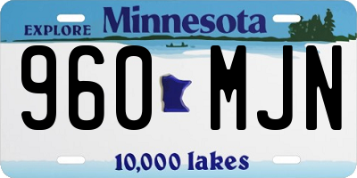 MN license plate 960MJN
