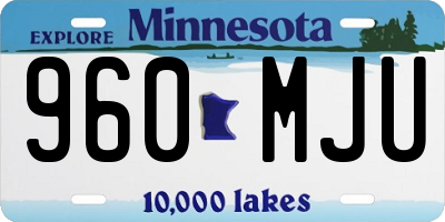 MN license plate 960MJU