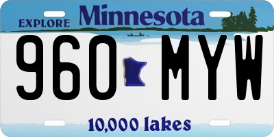 MN license plate 960MYW