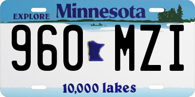 MN license plate 960MZI