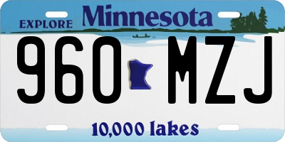 MN license plate 960MZJ