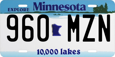 MN license plate 960MZN