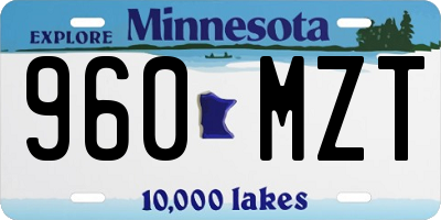 MN license plate 960MZT