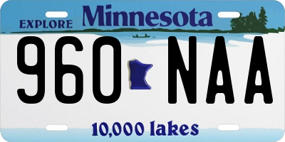MN license plate 960NAA
