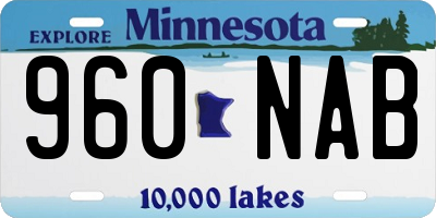 MN license plate 960NAB