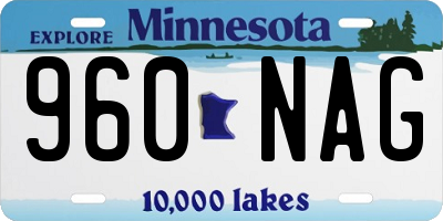 MN license plate 960NAG