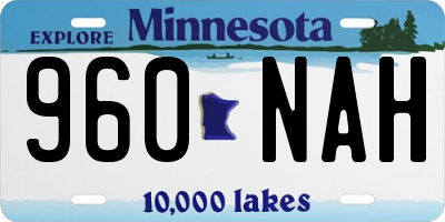 MN license plate 960NAH