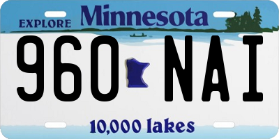 MN license plate 960NAI