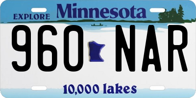 MN license plate 960NAR