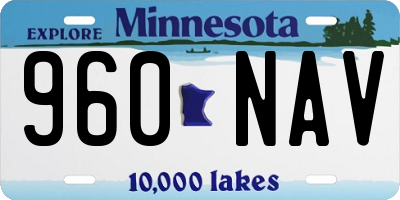 MN license plate 960NAV