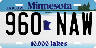 MN license plate 960NAW