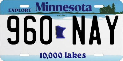 MN license plate 960NAY