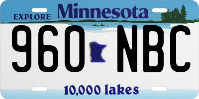 MN license plate 960NBC