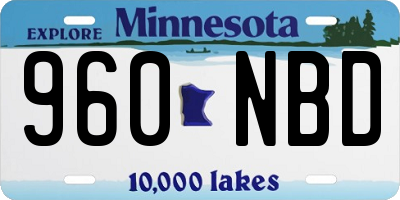 MN license plate 960NBD