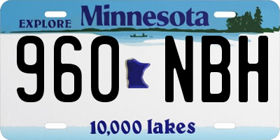 MN license plate 960NBH