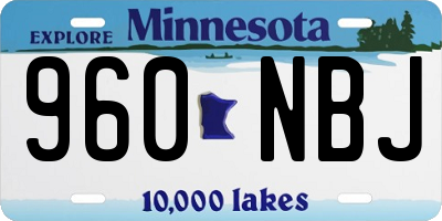 MN license plate 960NBJ