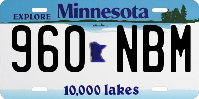 MN license plate 960NBM