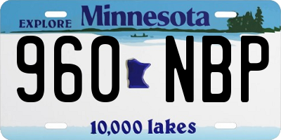 MN license plate 960NBP