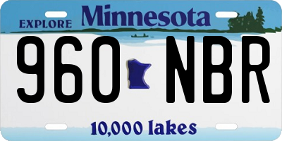 MN license plate 960NBR