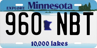 MN license plate 960NBT