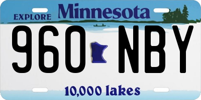 MN license plate 960NBY
