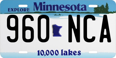 MN license plate 960NCA