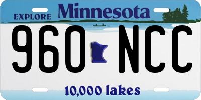 MN license plate 960NCC