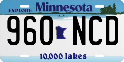 MN license plate 960NCD