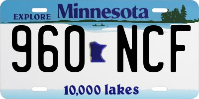 MN license plate 960NCF