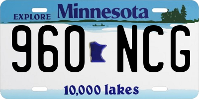 MN license plate 960NCG