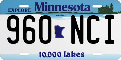 MN license plate 960NCI