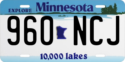 MN license plate 960NCJ