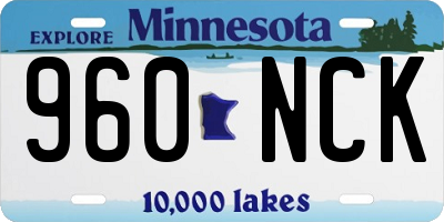 MN license plate 960NCK