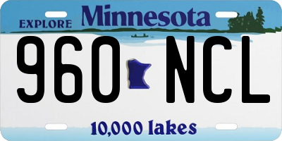 MN license plate 960NCL