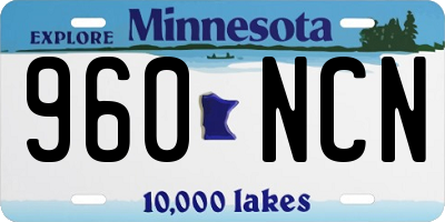 MN license plate 960NCN