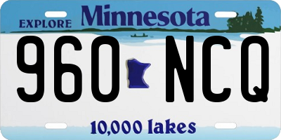 MN license plate 960NCQ
