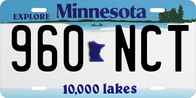 MN license plate 960NCT