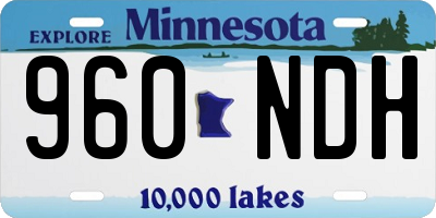MN license plate 960NDH