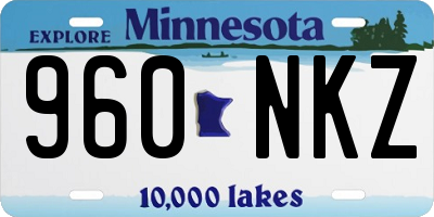 MN license plate 960NKZ