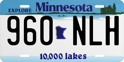 MN license plate 960NLH