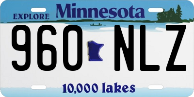 MN license plate 960NLZ