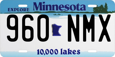 MN license plate 960NMX