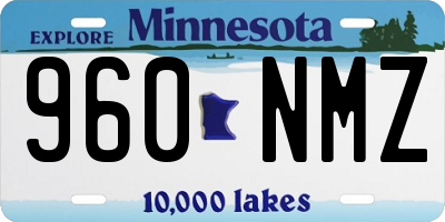MN license plate 960NMZ