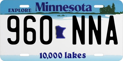 MN license plate 960NNA