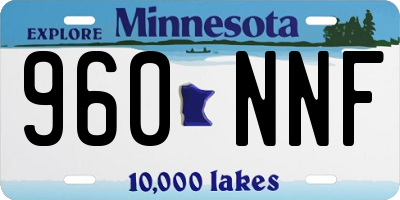 MN license plate 960NNF