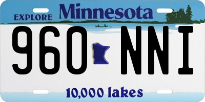 MN license plate 960NNI