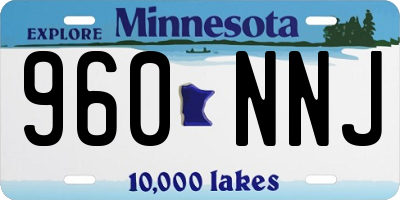 MN license plate 960NNJ